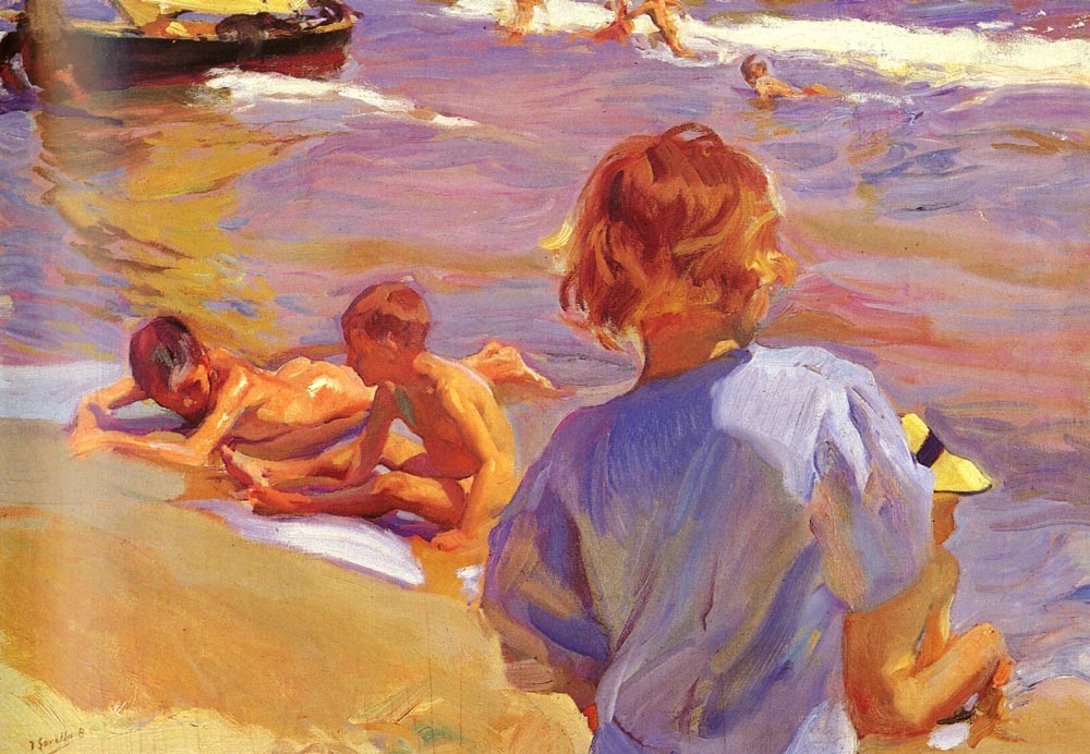 Joaquin Sorolla y Bastida Children on the Beach Valencia